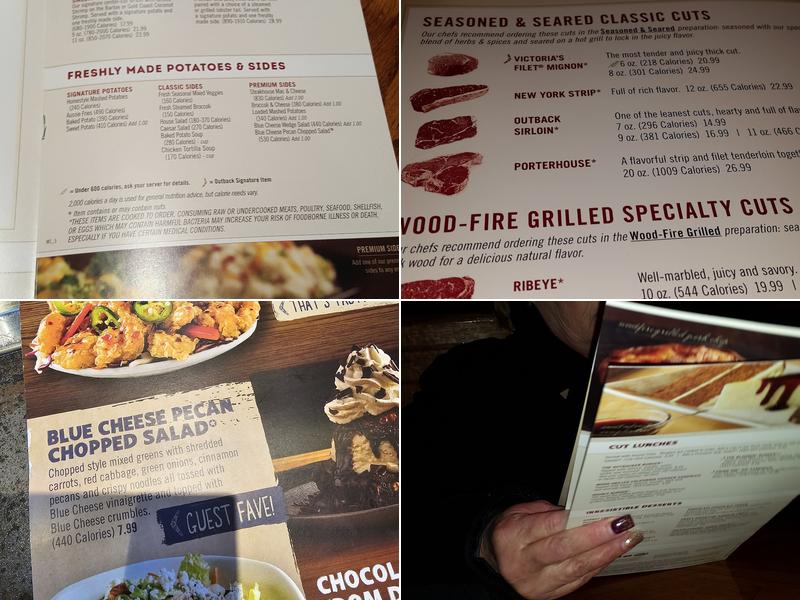 Outback Steakhouse Menu