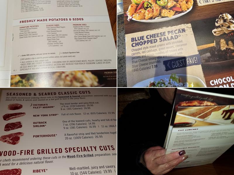 Outback Steakhouse Menu