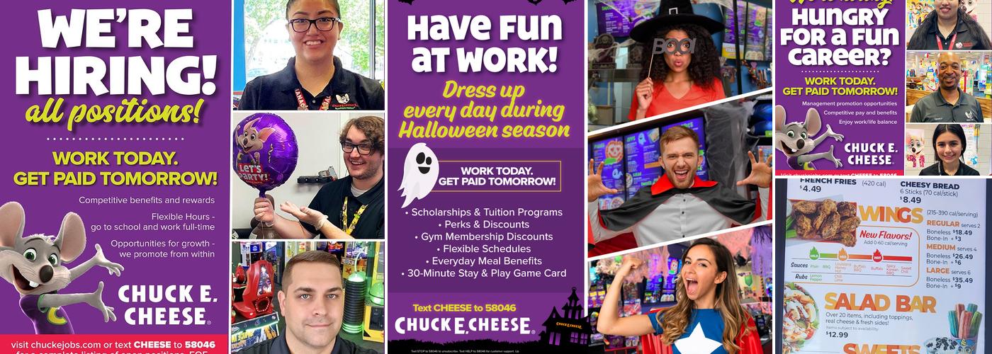 Chuck E. Cheese Menu
