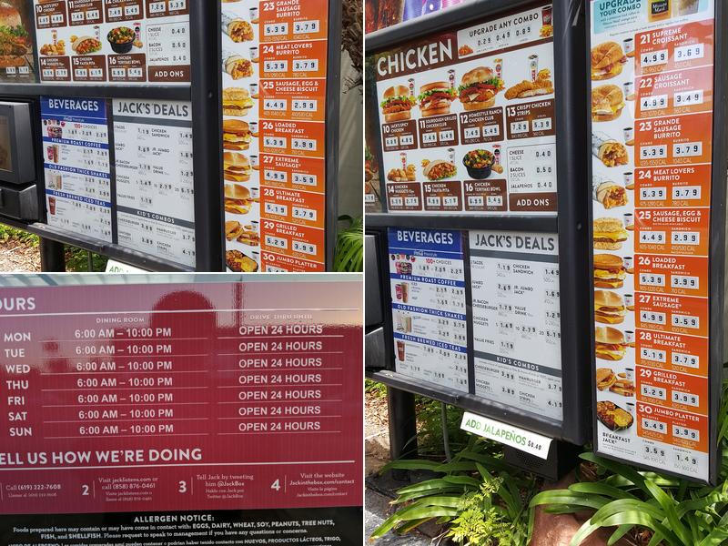 Jack In The Box Menu