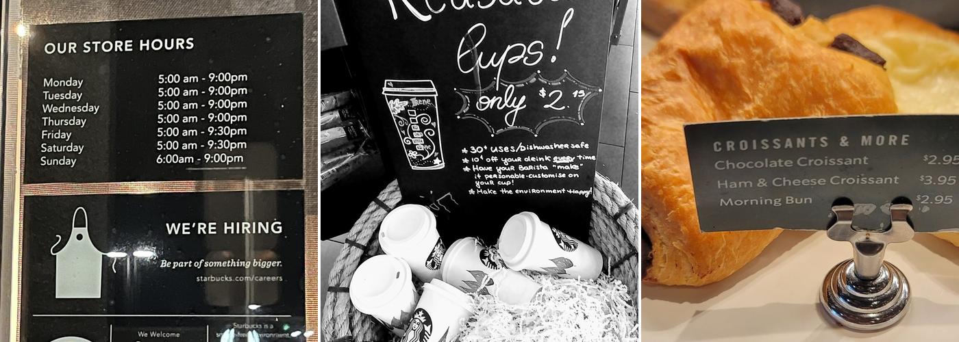 Starbucks Coffee Company Menu