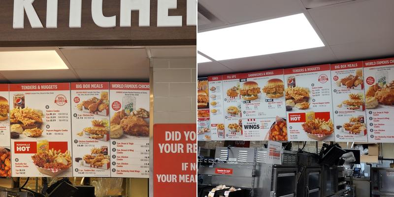 KFC Menu
