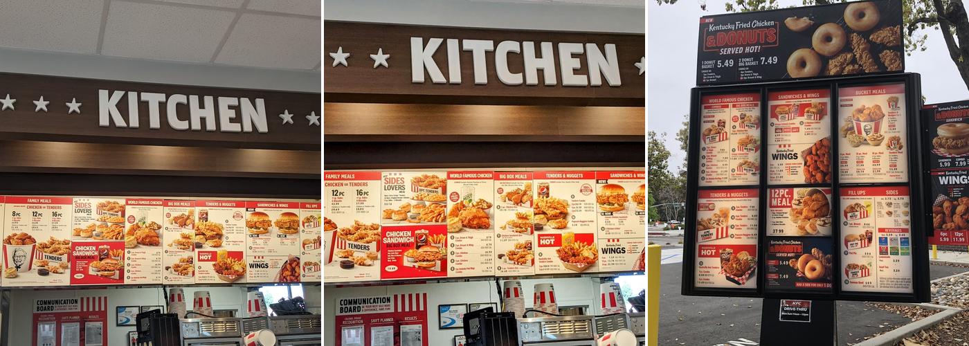KFC Menu
