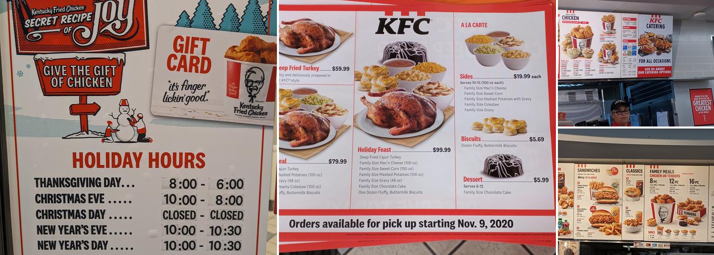 KFC Menu