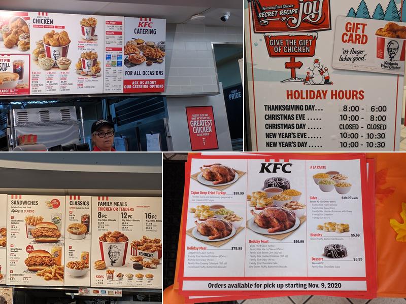 KFC Menu