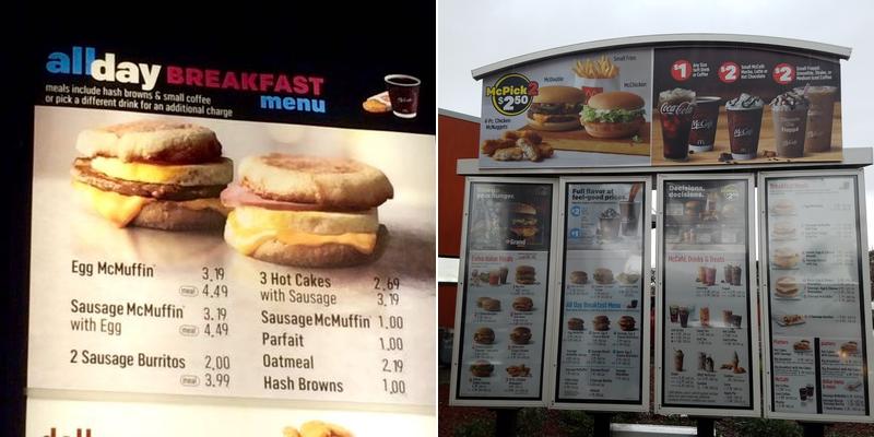 McDonald's Menu