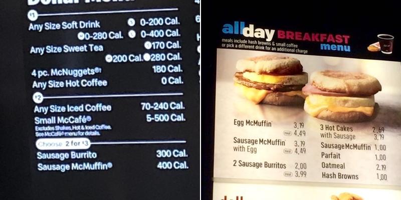 McDonald's Menu