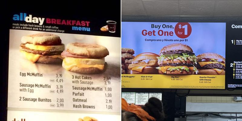 McDonald's Menu