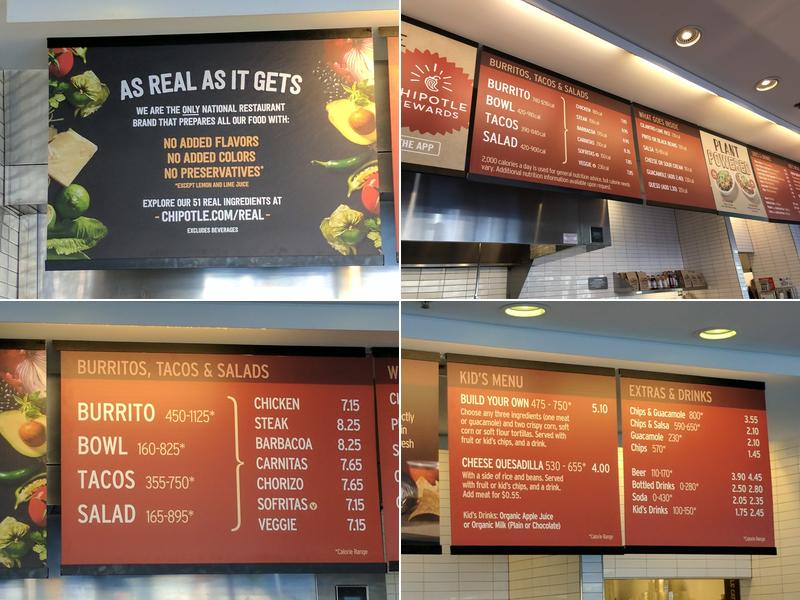 Chipotle Mexican Grill Menu