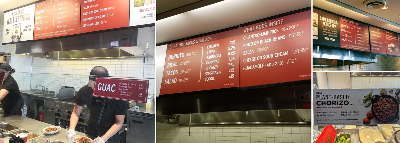 Chipotle Mexican Grill Menu