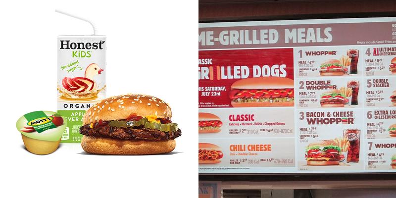 Burger King Menu