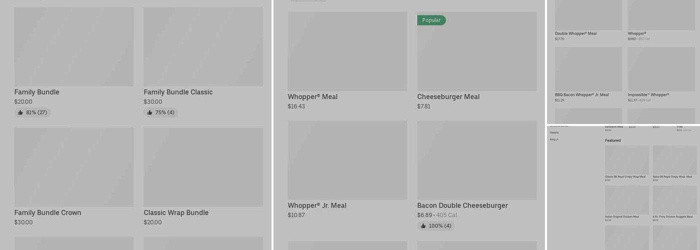 Burger King Menu