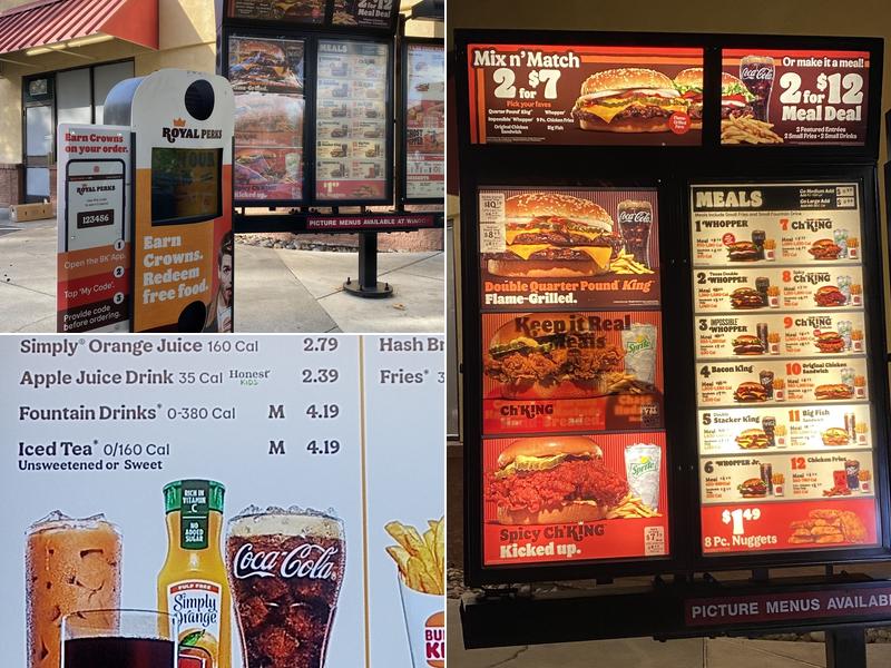 Burger King Menu