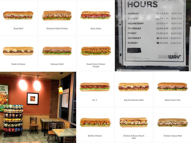 Subway Menu