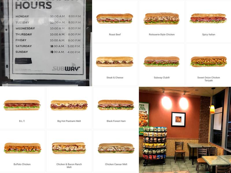 Subway Menu