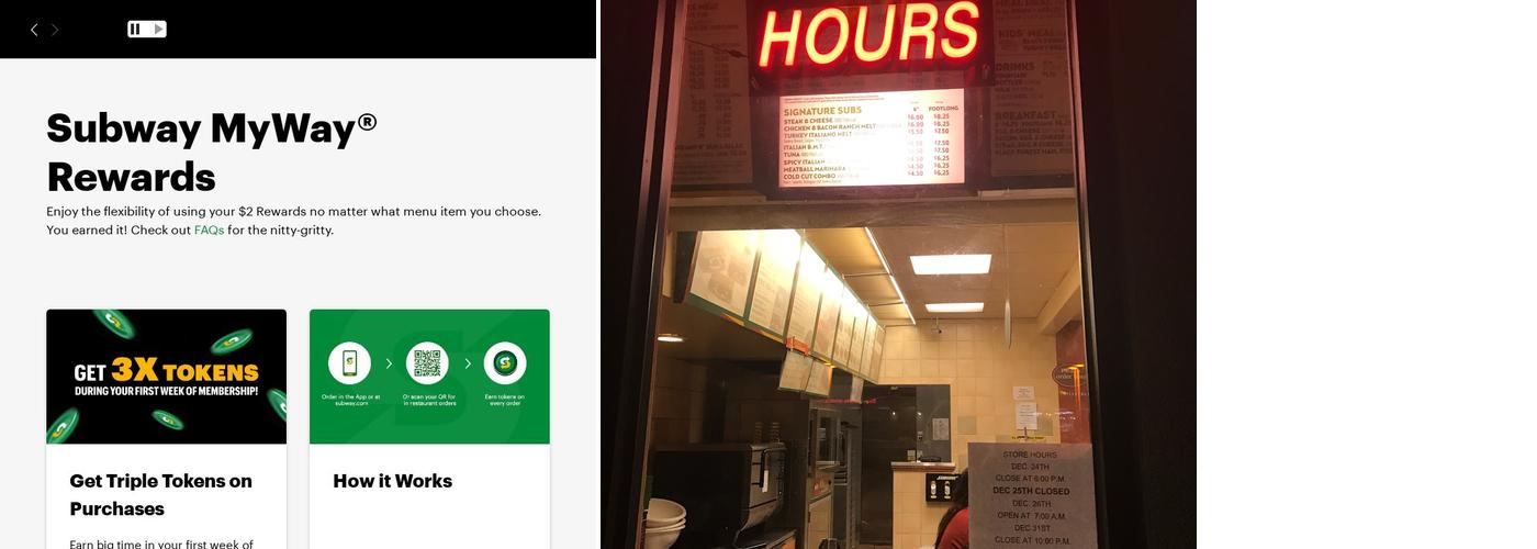 Subway Menu