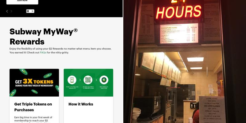 Subway Menu