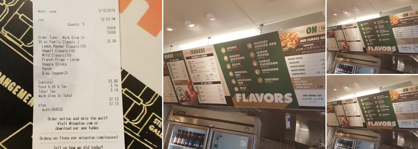 Wingstop Menu