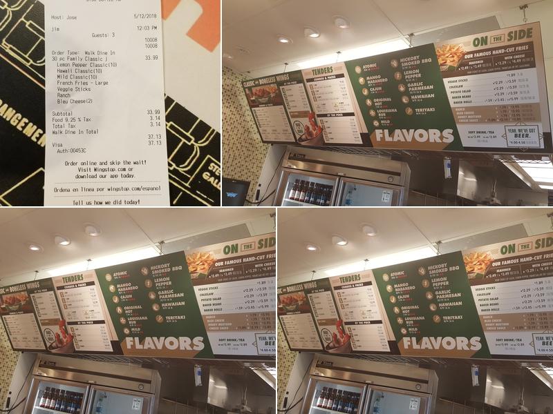 Wingstop Menu