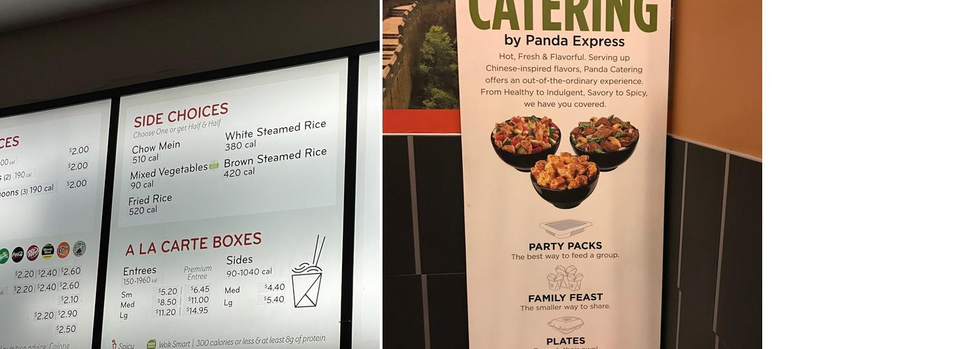 Panda Express Menu