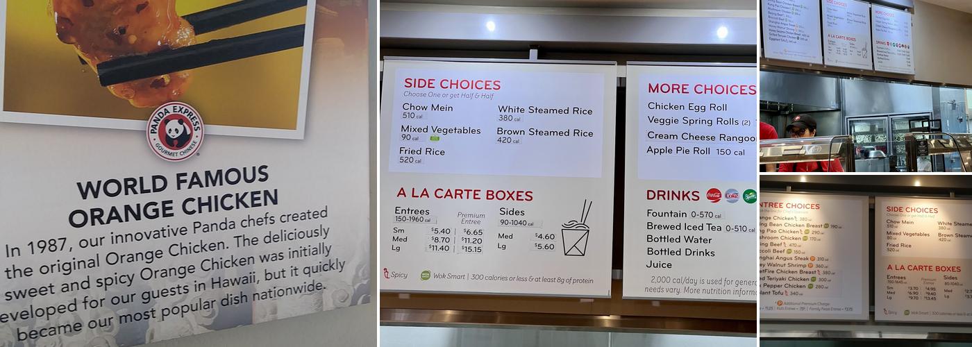Panda Express Menu