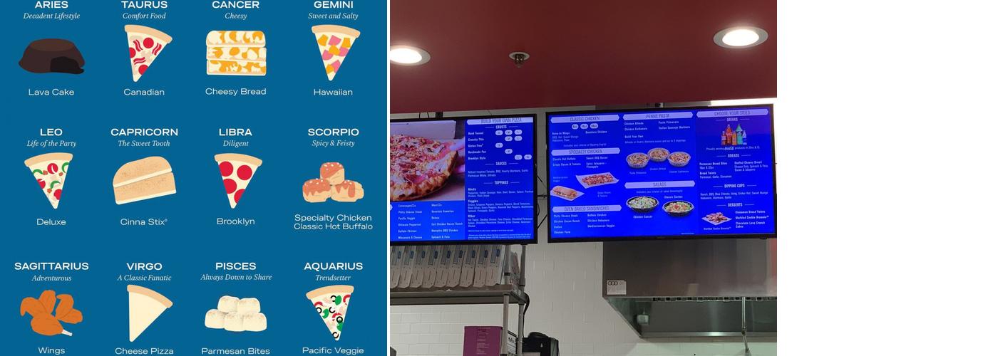 Domino's Pizza Menu