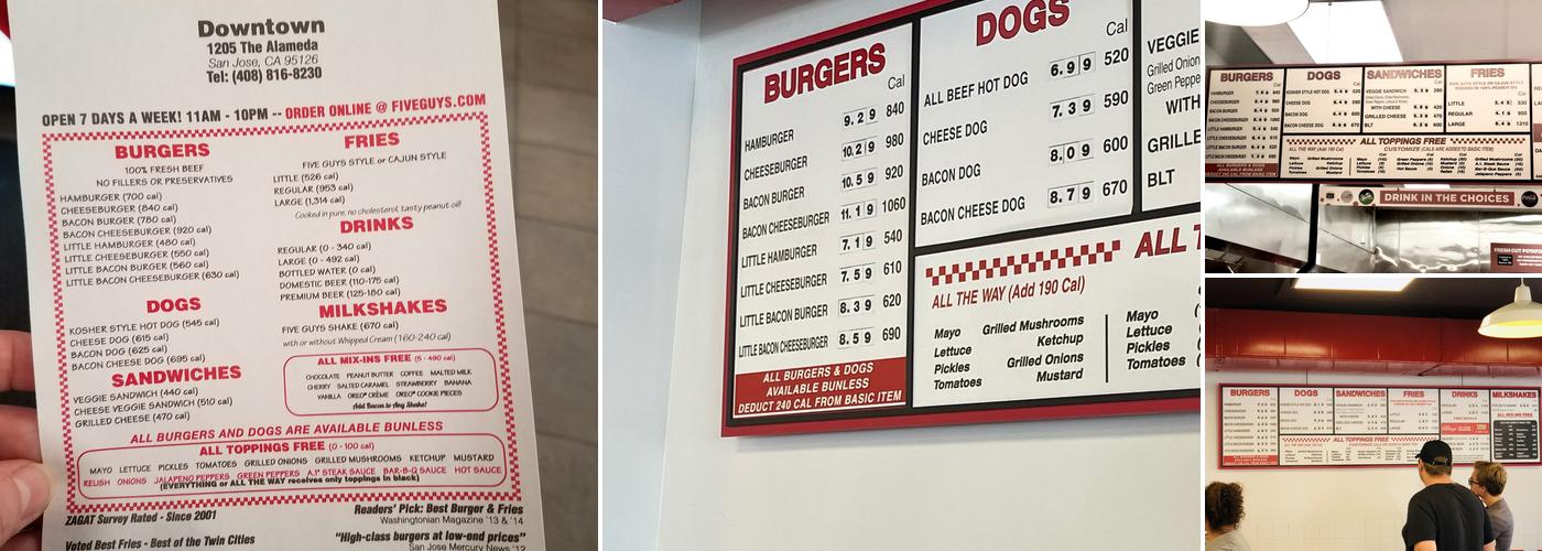 Five Guys Menu