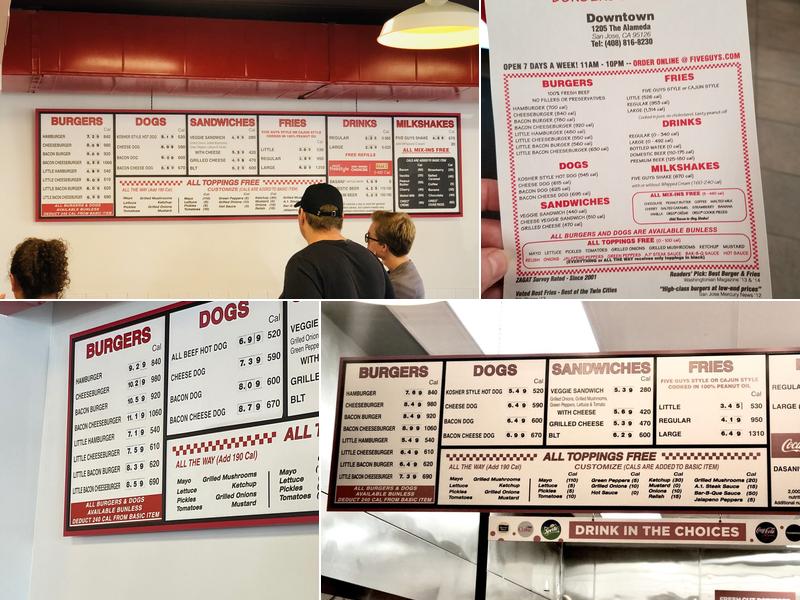 Five Guys Menu