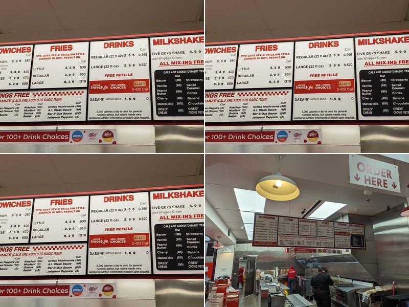 Five Guys Menu