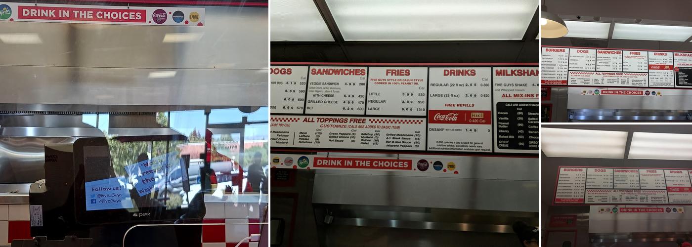 Five Guys Menu