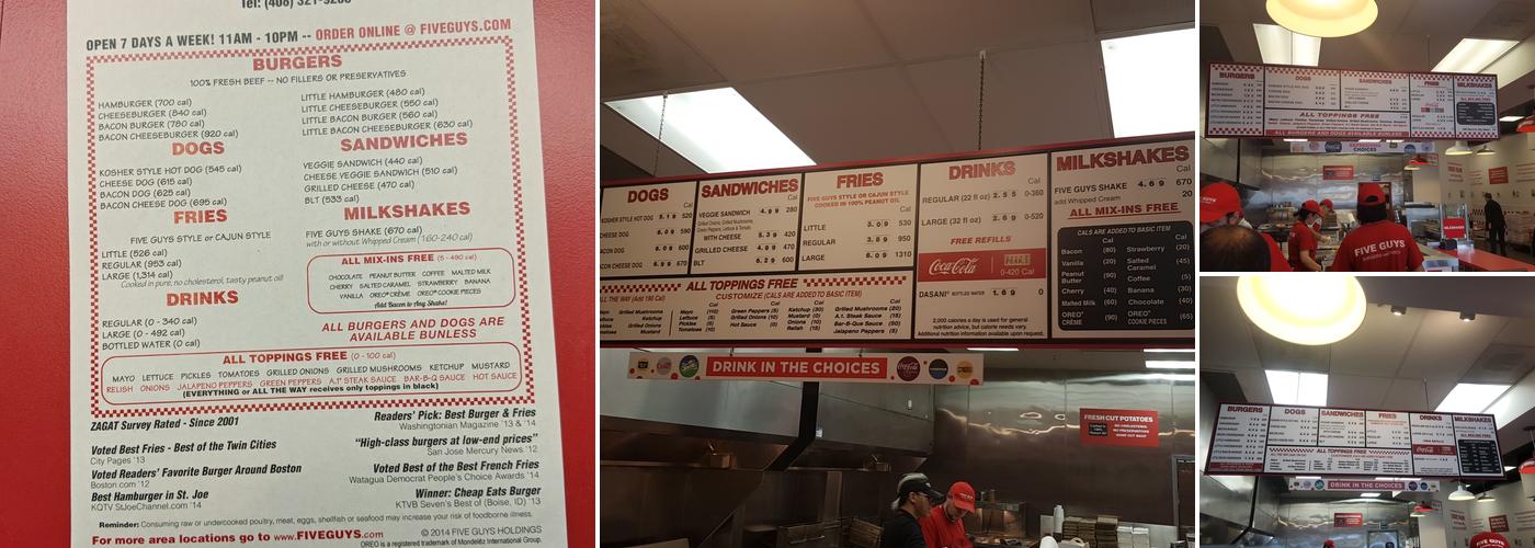 Five Guys Menu