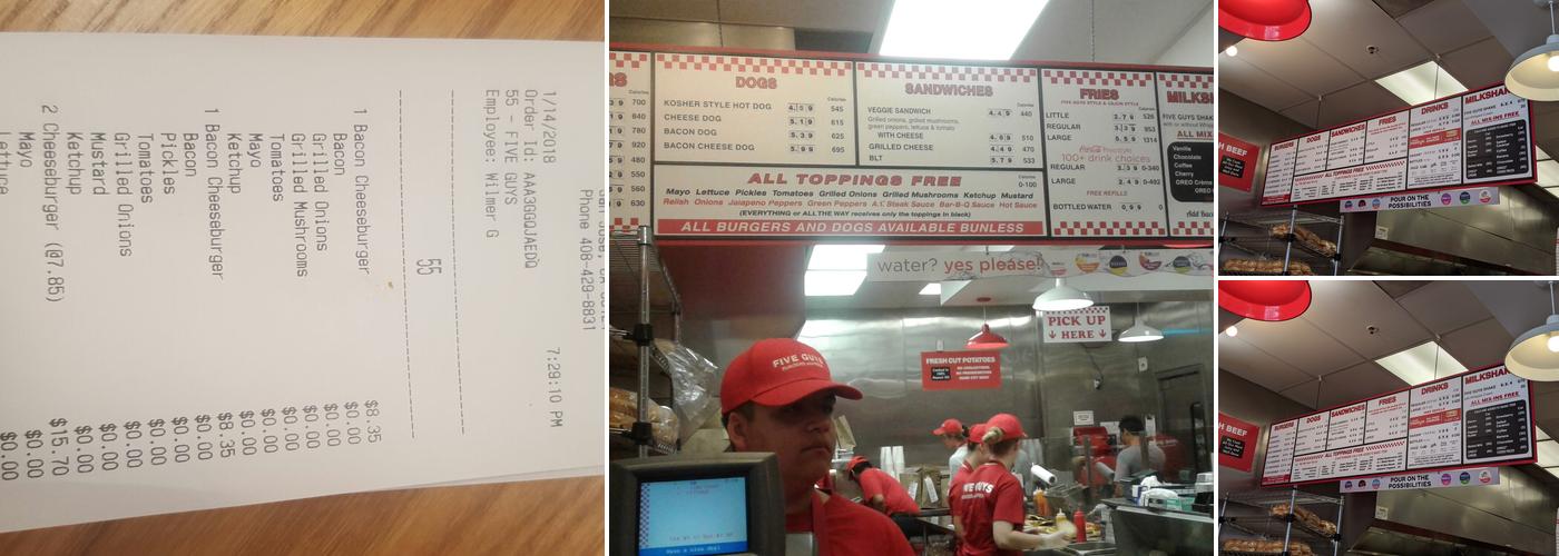 Five Guys Menu