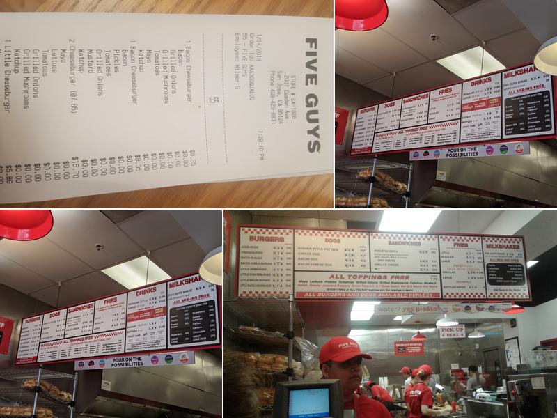 Five Guys Menu