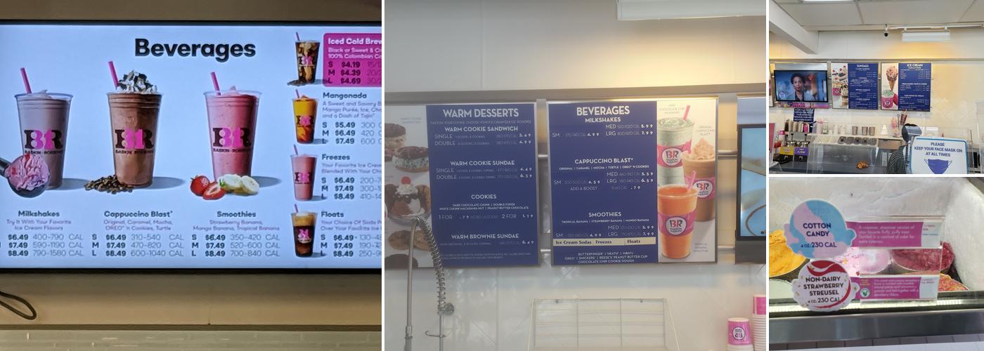 Baskin-Robbins Menu