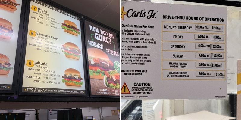 Carl’s Jr. Menu