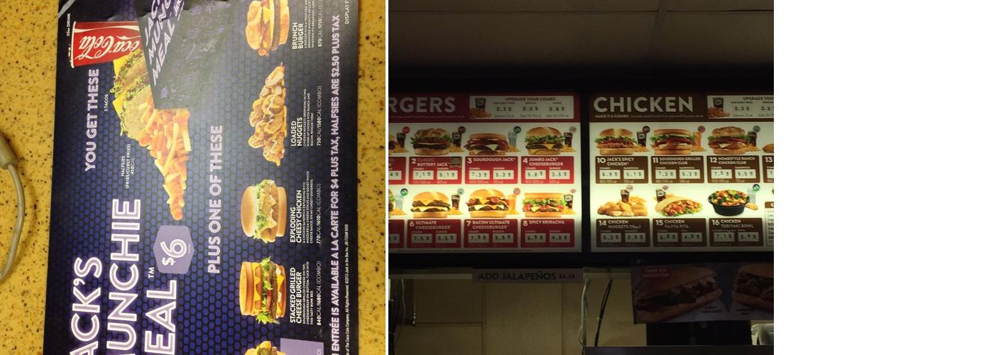 Jack in the Box Menu