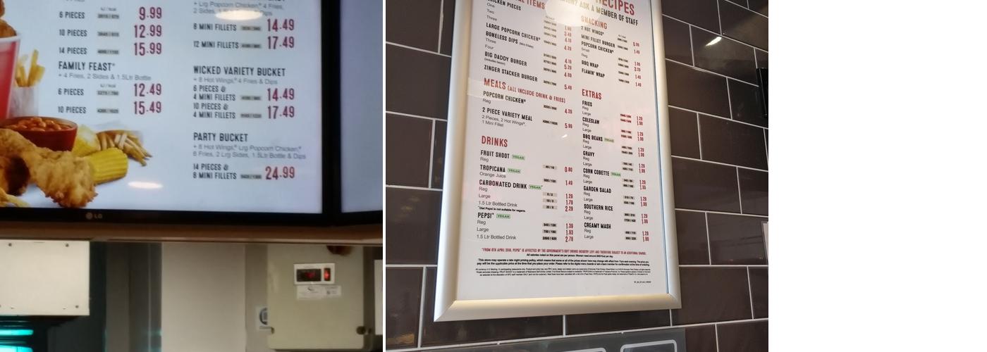 KFC Ipswich - Felixstowe Road Menu