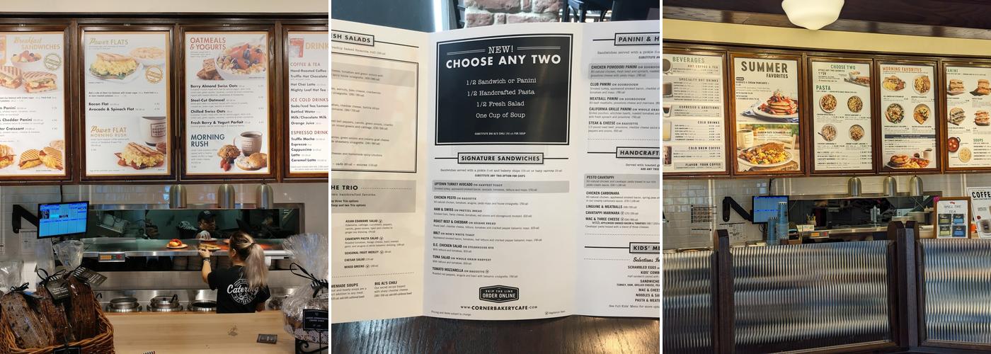 Corner Bakery Cafe Menu