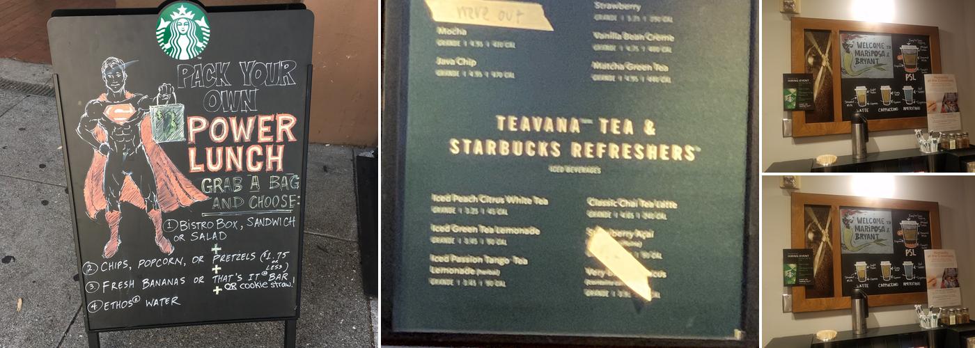 Starbucks Menu