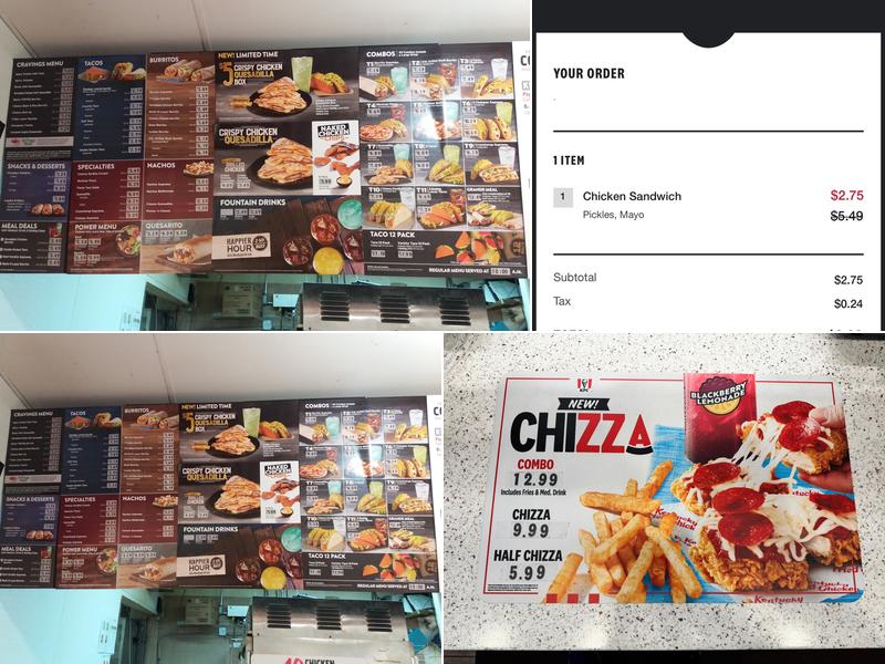 KFC Menu