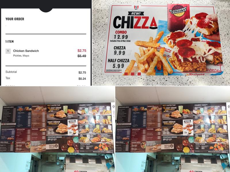 KFC Menu