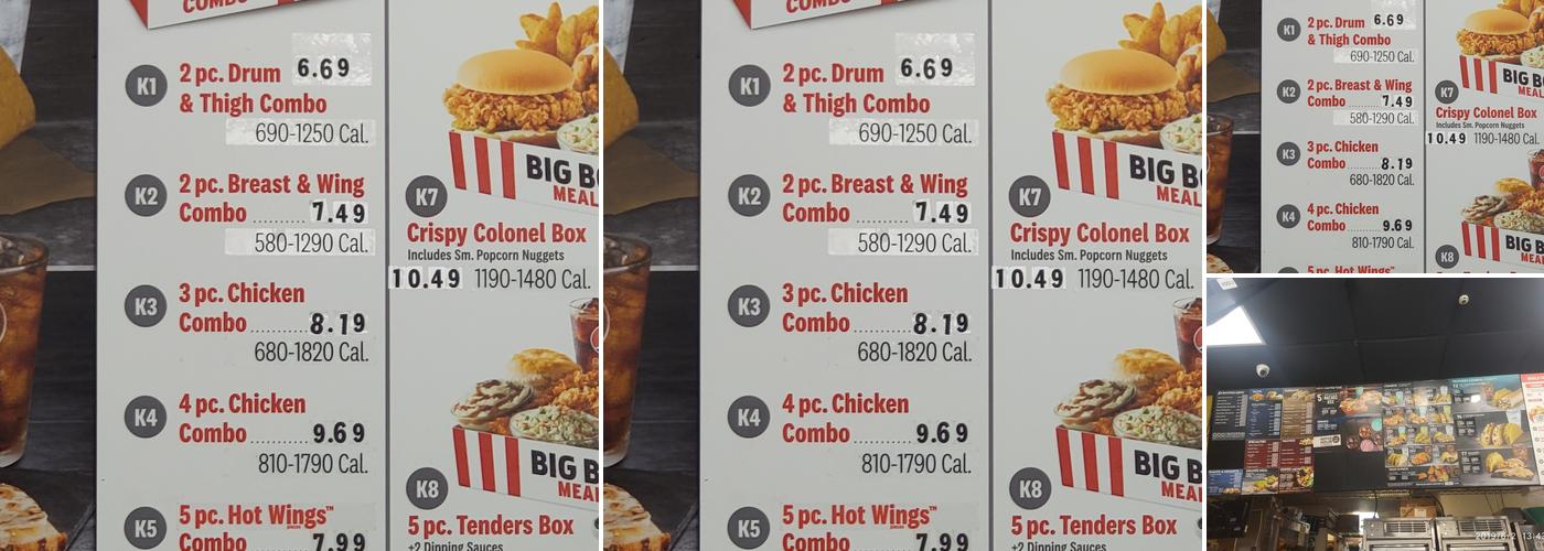 KFC Menu