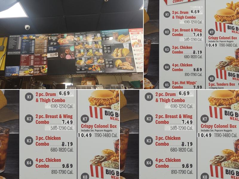 KFC Menu