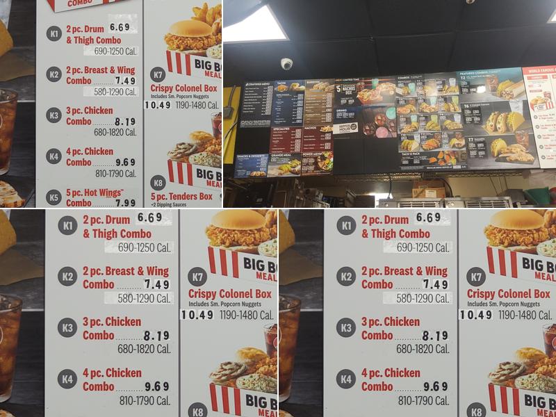 KFC Menu