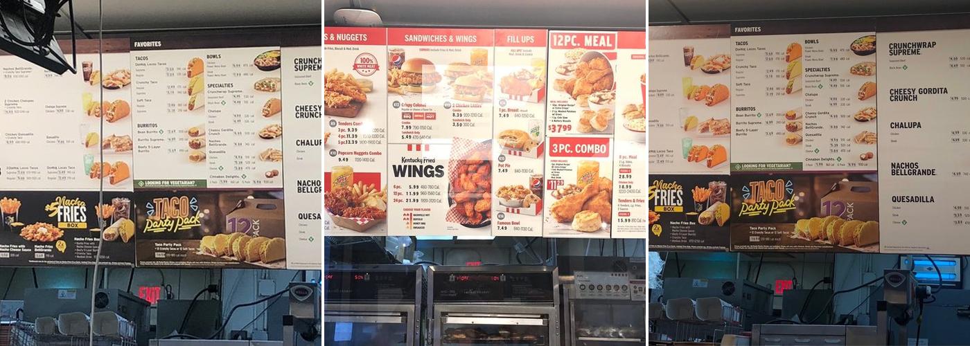 KFC Menu