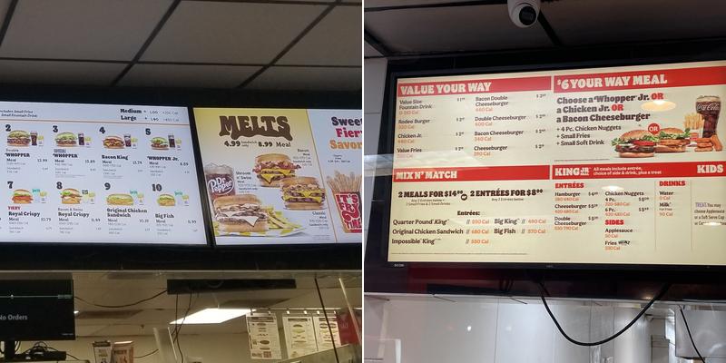 Burger King Menu