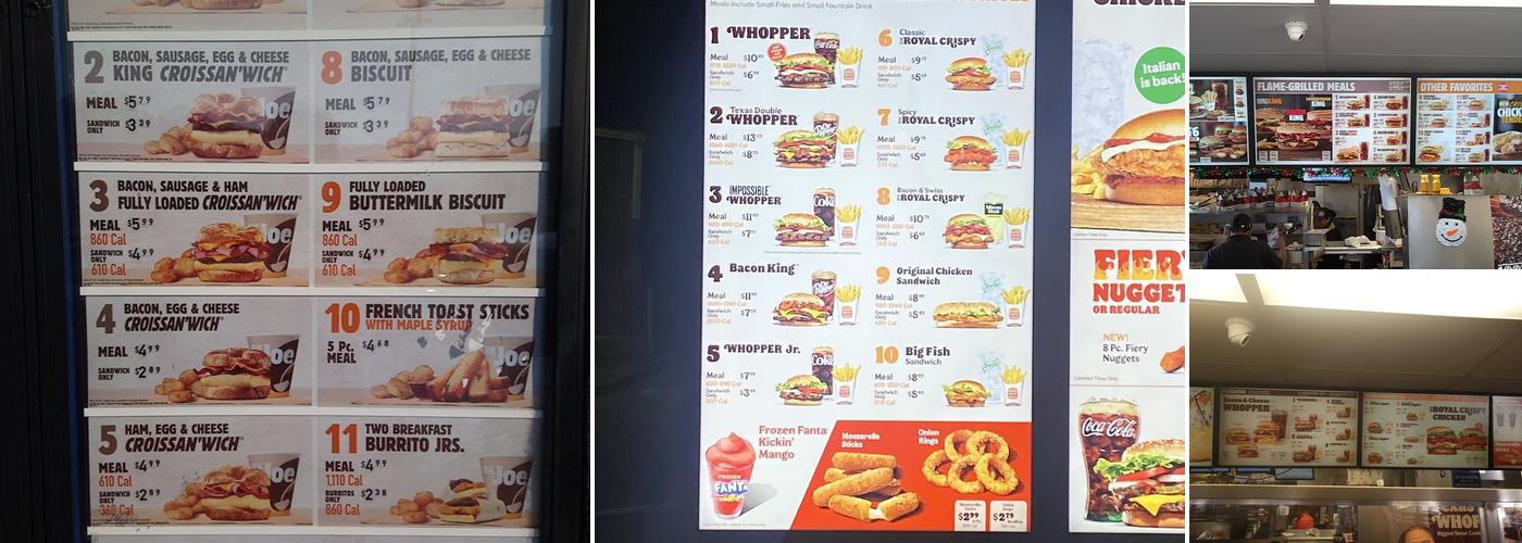 Burger King Menu