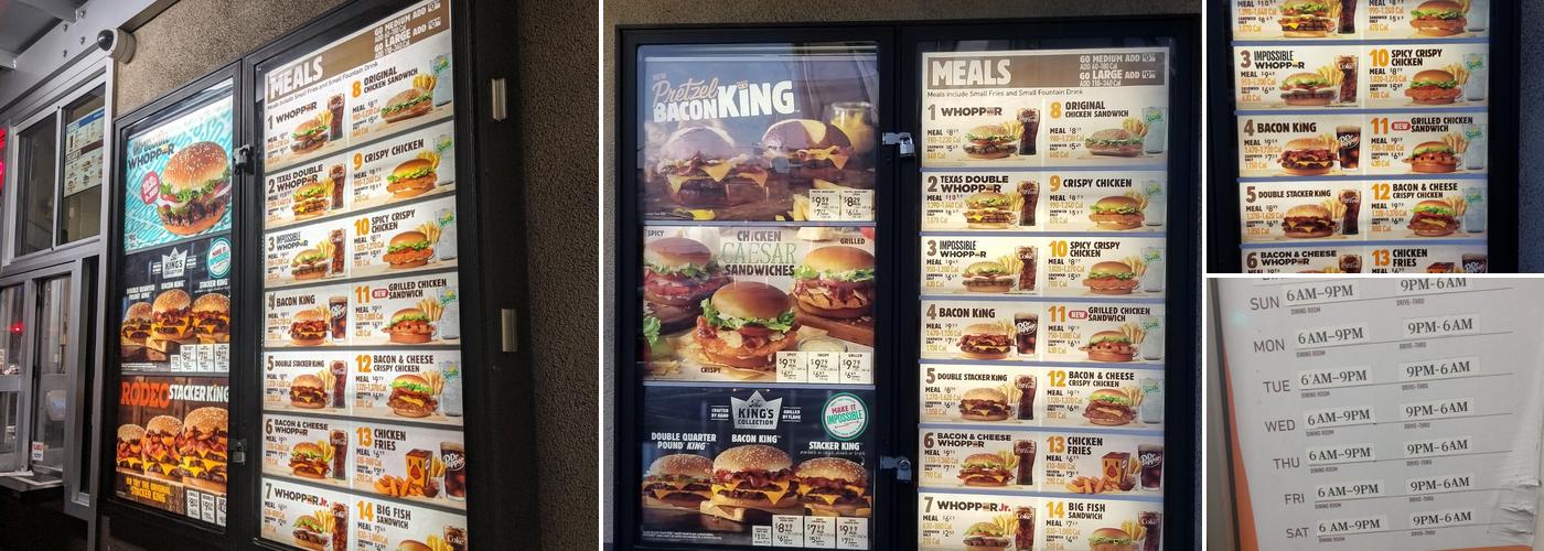 Burger King Menu