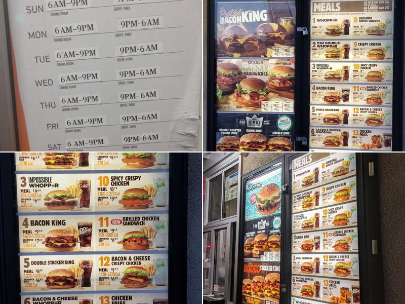 Burger King Menu