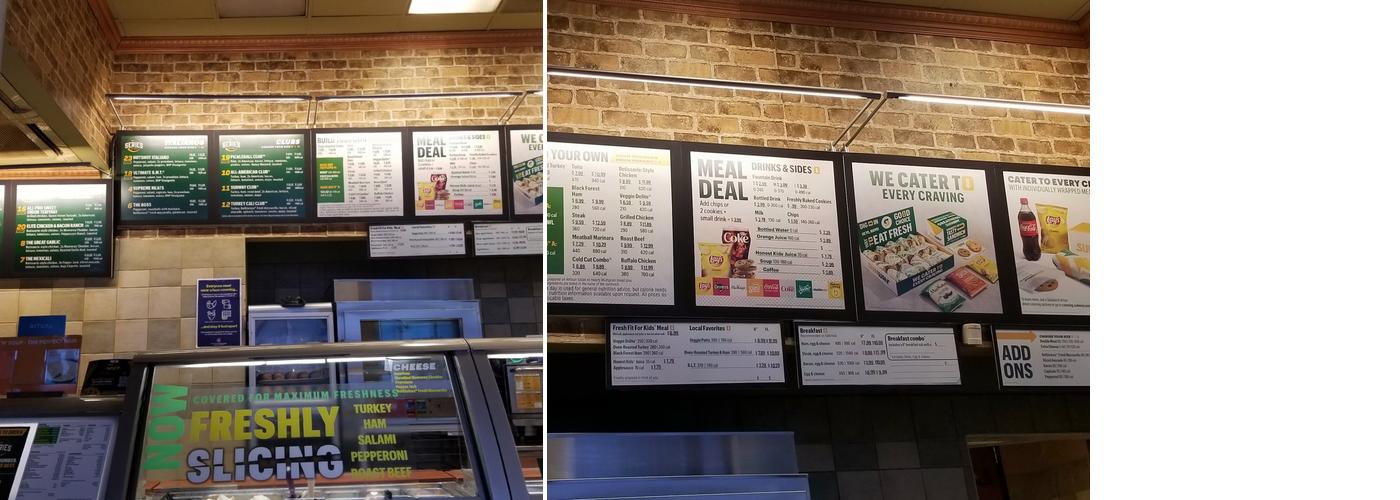 Subway Menu